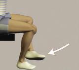 Sitting supported knee bends